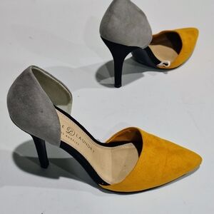Chinese Laundry Two-Tone Yellow and Gray Heels Size 8M